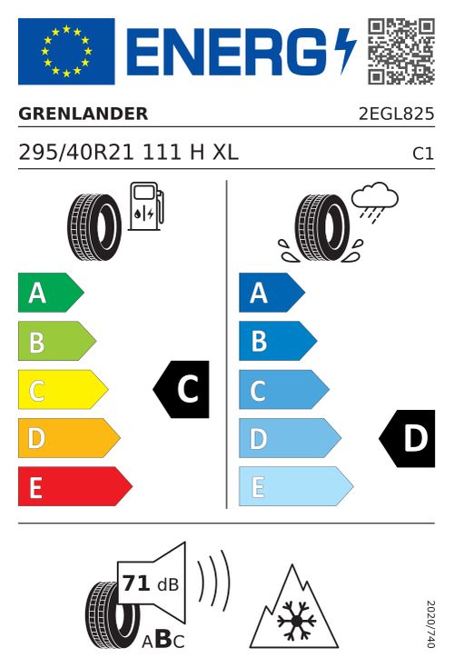 EU-Label GRENLANDER ICEHAWKE II 295/40R21 111H XL BSW