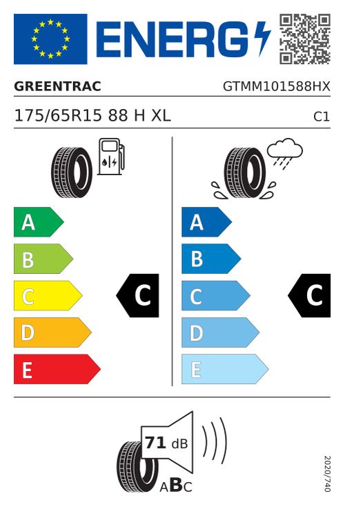 EU-Label GREENTRAC JOURNEY-X 175/65R15 88H XL BSW