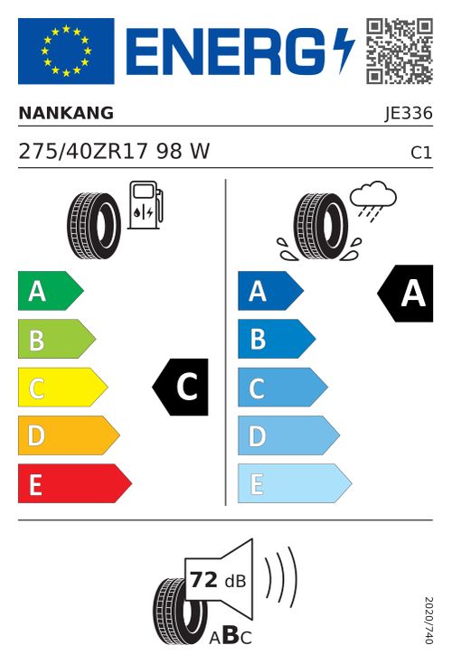 EU-Label NANKANG AS-3 275/40R17 98W