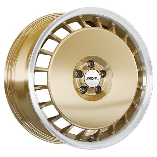 Goodwheel - 1x RONAL RONAL R50 AERO racing-gold-hornkopiert 8.0Jx18 5x100 ET35