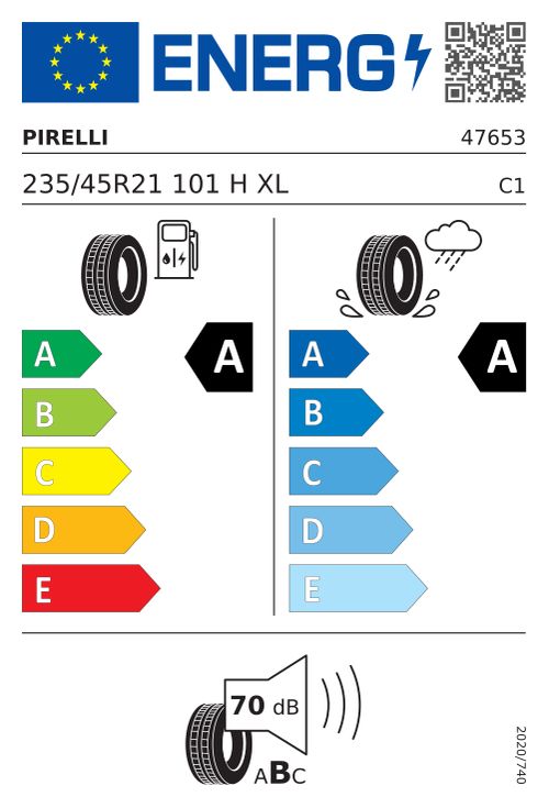 EU-Label PIRELLI SCORPION (MO-S) 235/45R21 101H (MO-S) XL