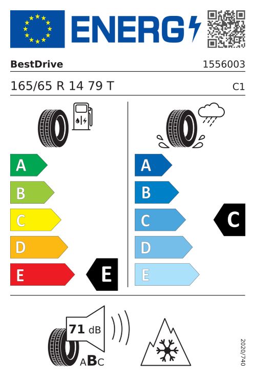 Étiquette européenne BESTDRIVE BESTDRIVE ALL SEASONS 165/65R14 79T BSW